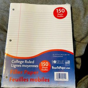 Roselle College Ruled Filler Paper